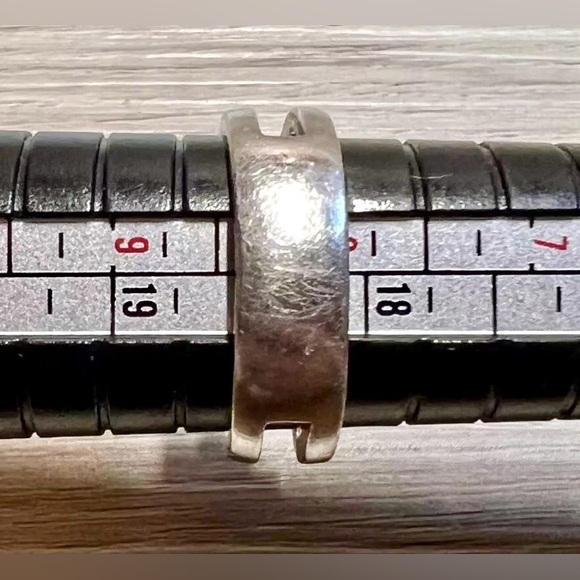 Vintage Designer NF CHAPAL ZENRAY Sterling Silver Modernist Ring, Size 8.25 - Picture 6 of 6